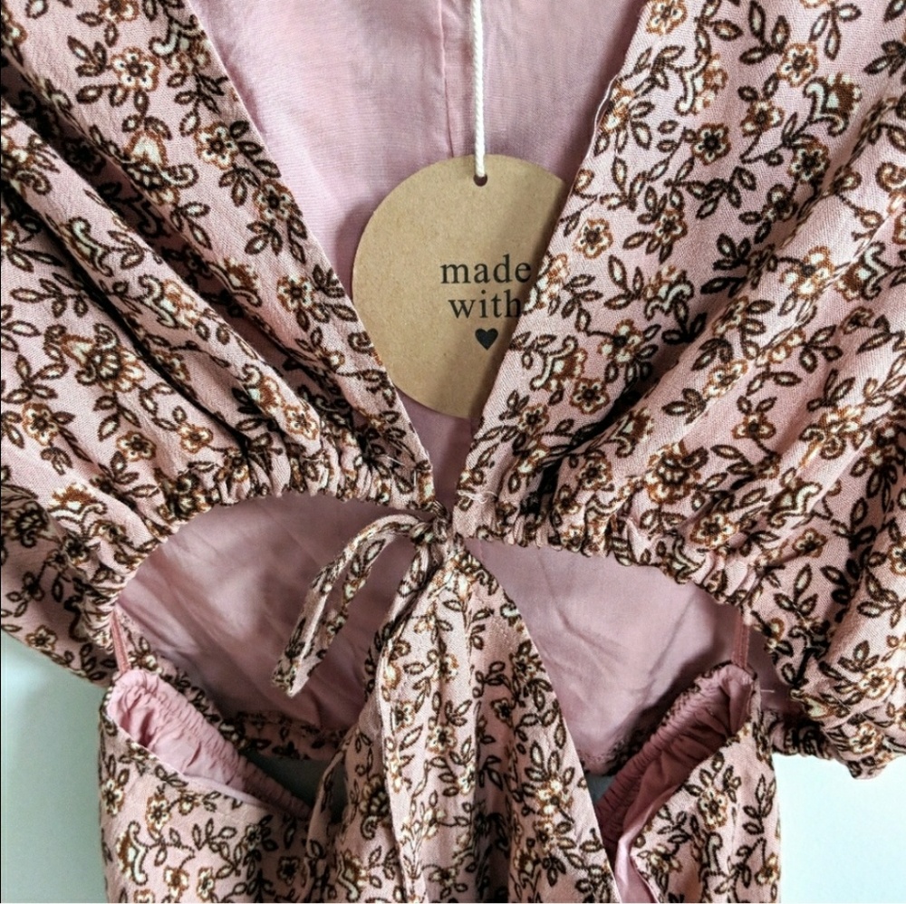 HONEY PUNCH NASTY GAL CUT OUT FLORAL JUMPSUIT - Picture 7 of 8